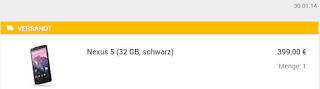 Nexus 5 Austauschgerät Januar 2014