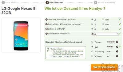 Beurteilung des Gerätezustands auf WirKaufens.de