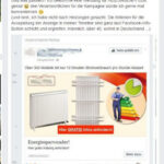 Screenshot: Facebookpost "Energiesparwunder"