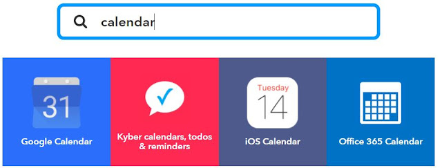 IFTTT: Unterstützte Kalenderdienste