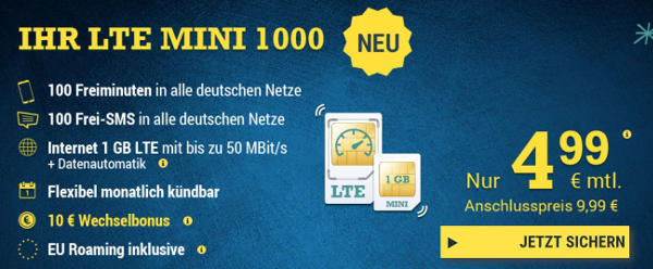 Screenshot: McSIM Tarif (2017) LTE Mini 1000