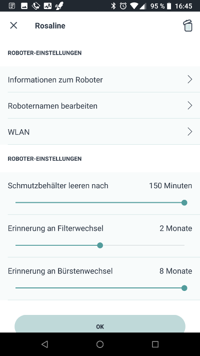 Neato-App: Neue Einstellungen für
den Botvac D7 connected