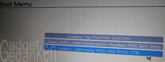 SSD wurde vom Bios richtig erkannt