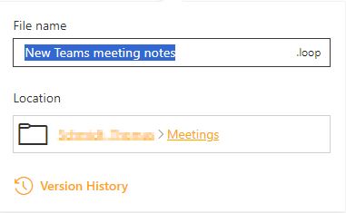 MS Teams Besprechungsnotizen: Dateiname und Speicherort